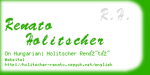 renato holitscher business card